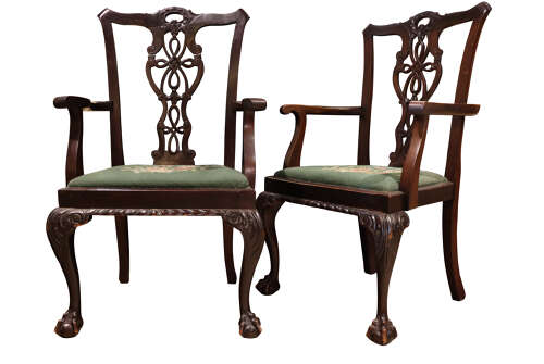 Chippendale Style Carver Chairs