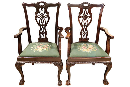 Chippendale Style Carver Chairs