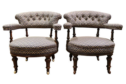 Pair of Victorian Tub Chairs