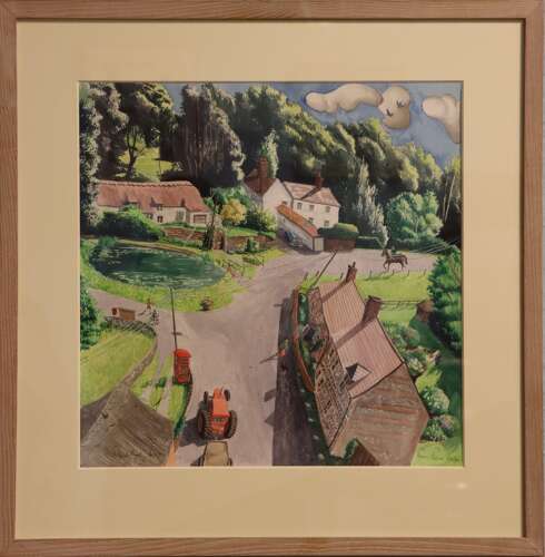 Francis Farmar - Watercolour Tollard Royal