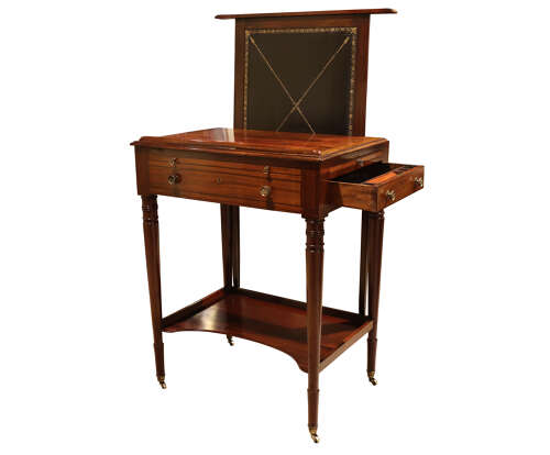 Regency Mahogany & Ebony Inlaid Ladies Writing Table