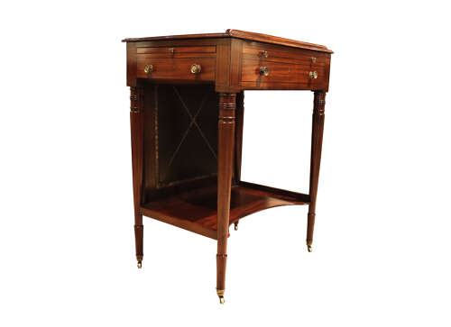 Regency Mahogany & Ebony Inlaid Ladies Writing Table