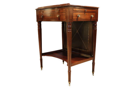 Regency Mahogany & Ebony Inlaid Ladies Writing Table