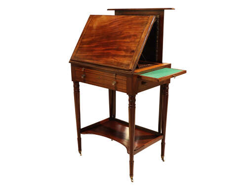 Regency Mahogany & Ebony Inlaid Ladies Writing Table