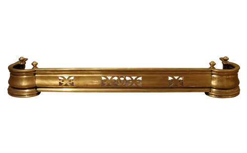 Pair of Late Victorian Brass Kerb Fenders