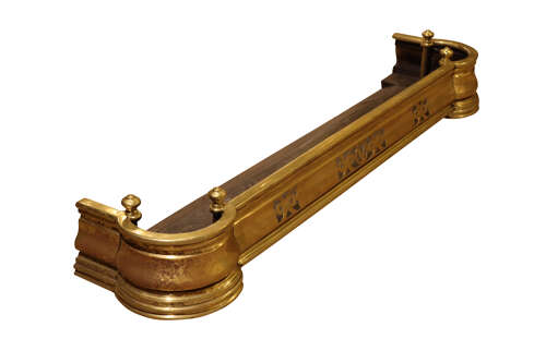Pair of Late Victorian Brass Kerb Fenders