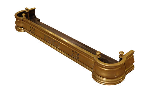 Pair of Late Victorian Brass Kerb Fenders