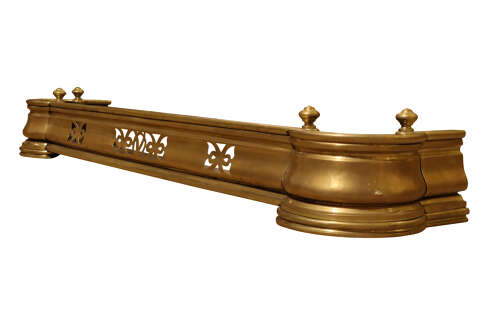 Pair of Late Victorian Brass Kerb Fenders