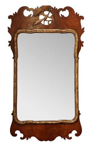 19thc Mahogany Wall Mirror