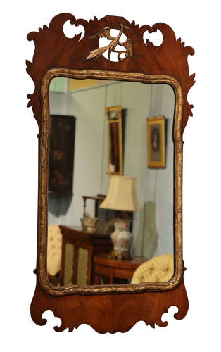 19thc Mahogany Wall Mirror