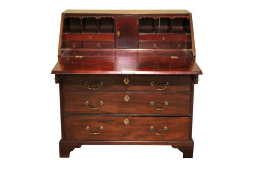 George III Mahogany Bureau