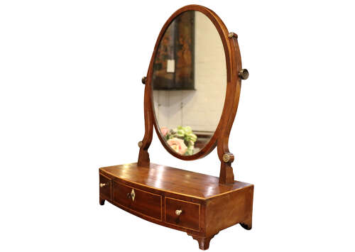 George III Mahogany Dressing Table Mirror