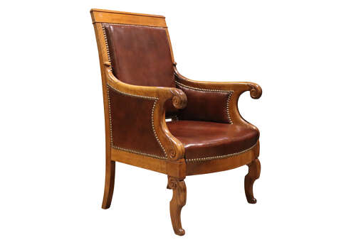 Pair of Louis Philippe Period Walnut Armchairs