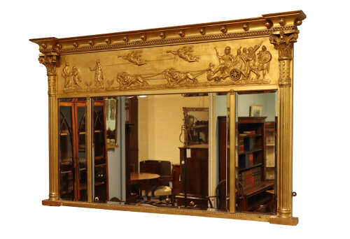 18thc Gilt Overmantel Mirror
