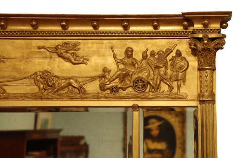18thc Gilt Overmantel Mirror