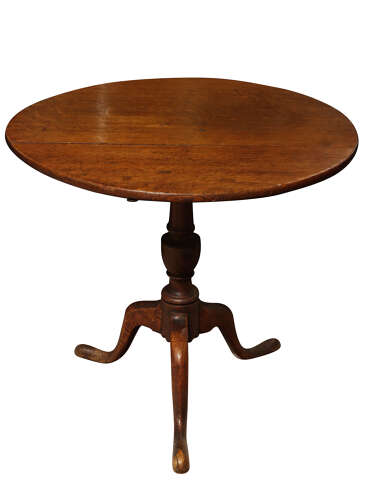Oak Tilt-Top Tripod Table
