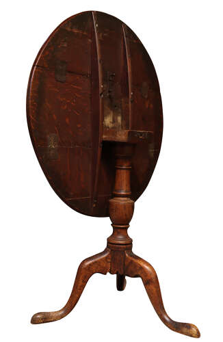 Oak Tilt-Top Tripod Table