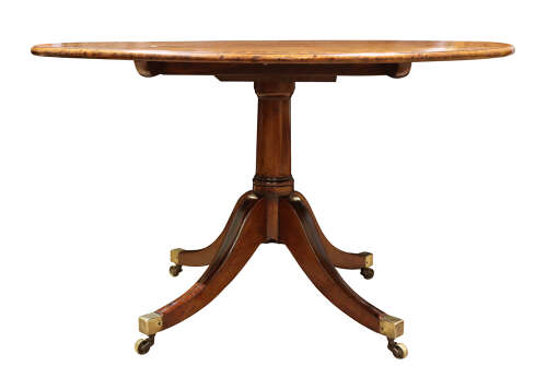Mahogany Oval Tilt Top Dining Table