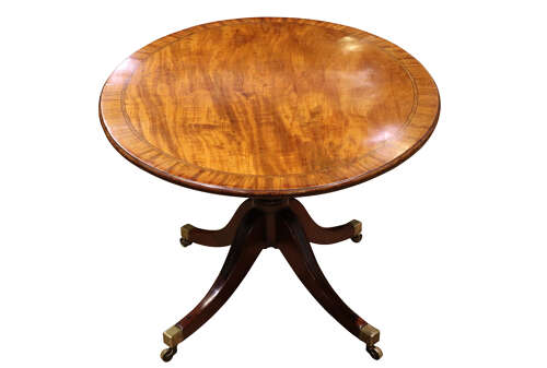 Mahogany Oval Tilt Top Dining Table