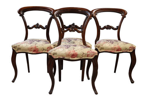 Set of 4 Rosewood Dining Chairs