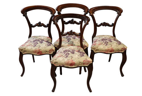 Set of 4 Rosewood Dining Chairs