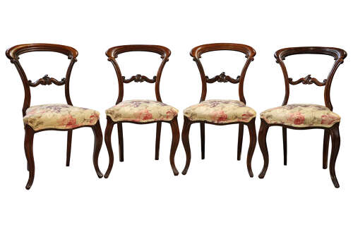 Set of 4 Rosewood Dining Chairs