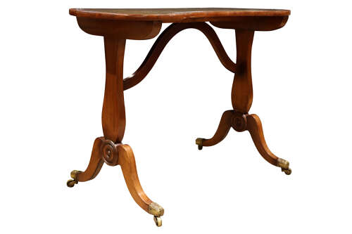 Elegant Regency Kidney Shaped Mahogany Writing Table
