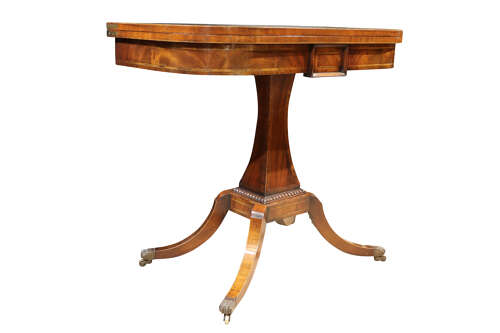 A pair of Sheraton Revival Foldover Tables