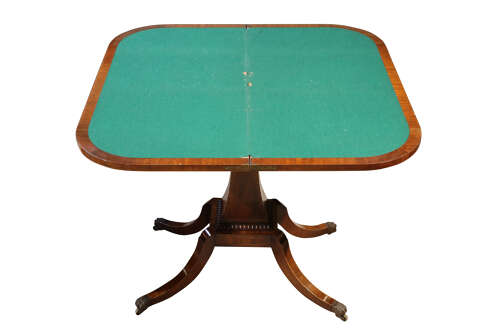 A pair of Sheraton Revival Foldover Tables