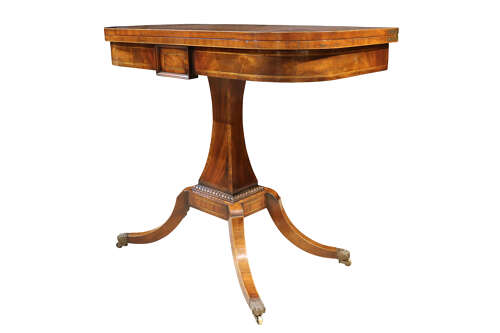 A pair of Sheraton Revival Foldover Tables