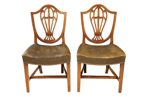 Pair of Georgian Shield Back Chairs