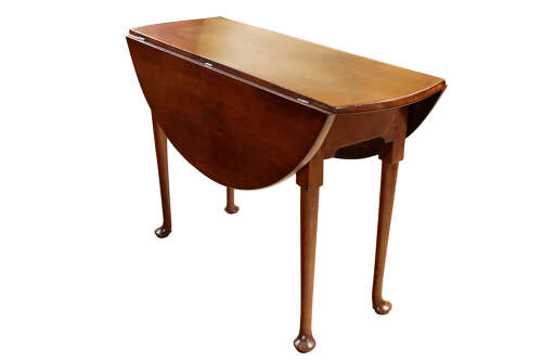 Mid 18th Century Mahogany Oval Drop-Leaf Table, circa 1760