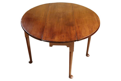 Mid 18th Century Mahogany Oval Drop-Leaf Table, circa 1760