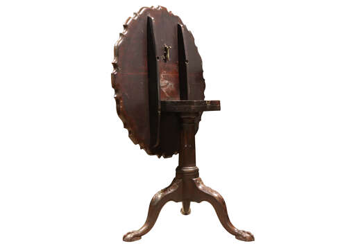Antique Mahogany Tilt-Top Tripod Table with Piecrust Edge, Circa 1780