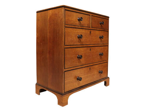 Early 19th Century Oak and Ebonised Chest of Drawers, Circa 1810