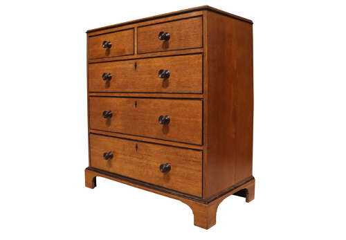 Early 19th Century Oak and Ebonised Chest of Drawers, Circa 1810