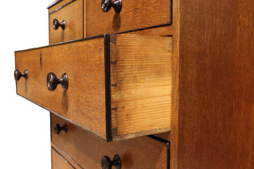 Early 19th Century Oak and Ebonised Chest of Drawers, Circa 1810