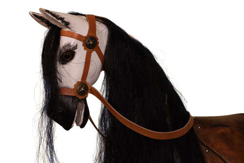 Large Mid-20th Century Dapple Grey Rocking Horse on Safety Stand