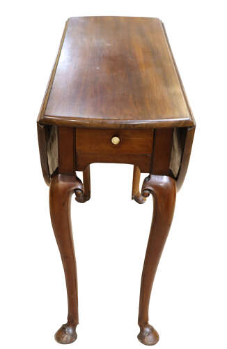 George II Cuban Mahogany Drop-Leaf Table with Hoof Feet – Circa 1750