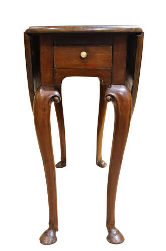 George II Cuban Mahogany Drop-Leaf Table with Hoof Feet – Circa 1750