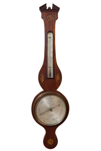 Fine George III Inlaid Mahogany Mercury Barometer by L. Carletti – Circa 1800