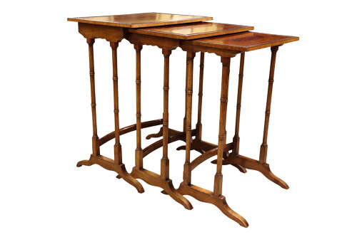 Edwardian Rosewood Nest of Three Tables, circa 1900