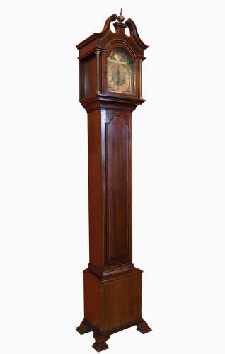 Edwardian Mahogany Grandmother Clock, 8-Day Movement, circa 1910