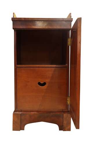 Mid-19th Century Flame Mahogany Pedestal Cupboard, circa 1840