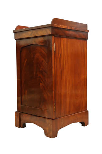 Mid-19th Century Flame Mahogany Pedestal Cupboard, circa 1840