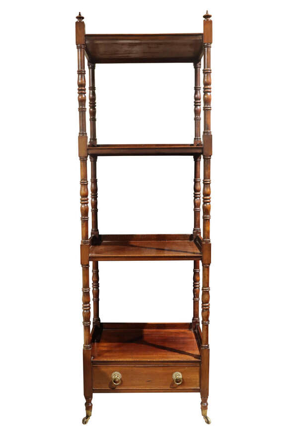 Antique Victorian Mahogany Four-Tier Whatnot circa 1890