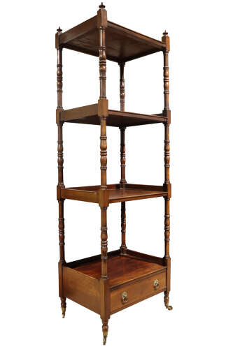 Antique Victorian Mahogany Four-Tier Whatnot circa 1890