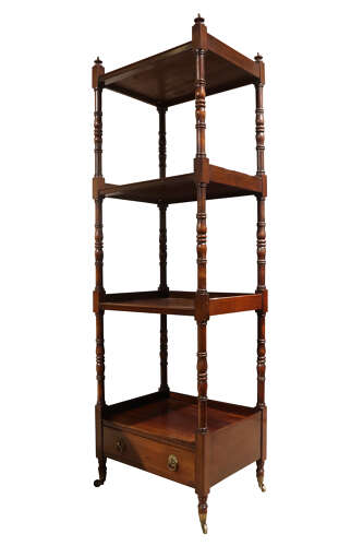 Antique Victorian Mahogany Four-Tier Whatnot circa 1890