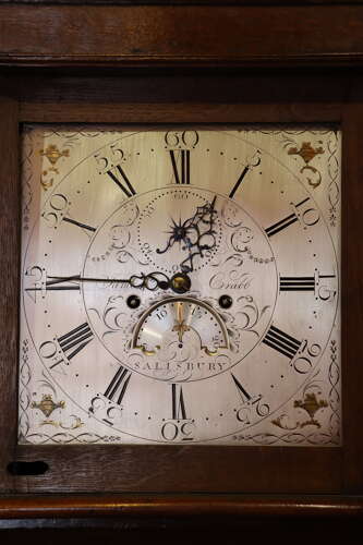 Fine 18th Century Oak Longcase Clock by James Crabb of Salisbury, circa 1790