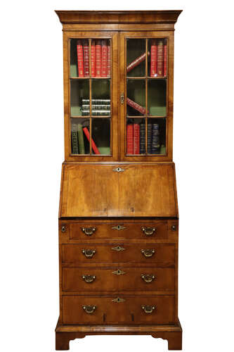 A Walnut Bureau Bookcase, circa 1930